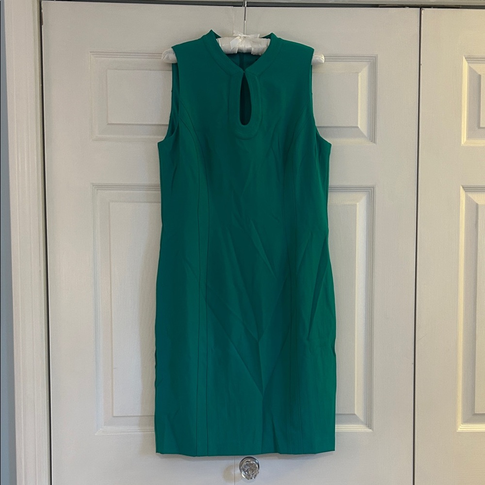 White House Black Market Green Sleeveless Midi Dress